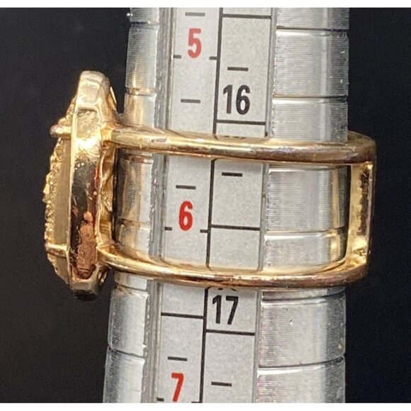 Kendra Scott Elyse Ring Rose Gold Plated Drusy Cage Split Shank Size 6 LOOK READ - Picture 10 of 16